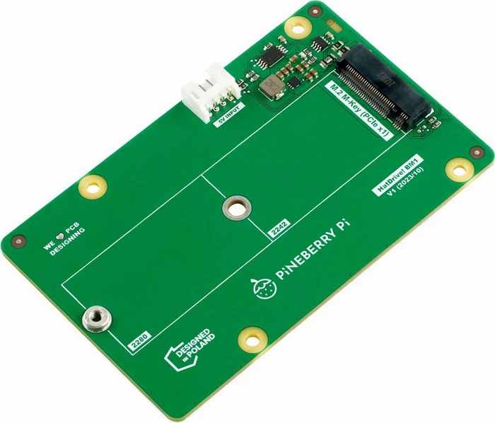 Pineberry Pi HatDrive! Bottom, M.2 M-Key 2230/2242/2280 NVMe Slot für Raspberry Pi 5