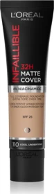 L'Oréal Infaillible 32H Matte Cover Foundation 110 cool undertone LSF25, 30ml