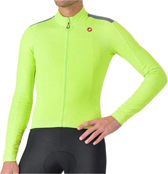 Castelli Puro 4 Trikot langarm electric lime (Herren)