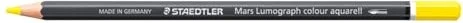 Staedtler Mars Lumograph colour aquarell 104 Aquarellstift gelb, Kartonetui, 6er-Pack