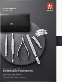 Zwilling Classic Inox Druckknopf-Etui Maniküre/Pediküre-Set 5-teilig schwarz