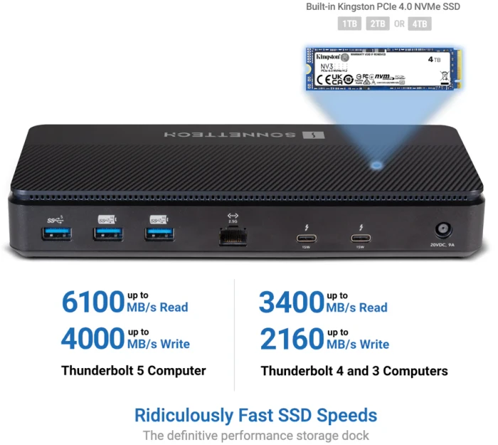 Sonnet Echo 13 Thunderbolt 5 SSD Dock (1TB), Thunderbolt 5 [Buchse]