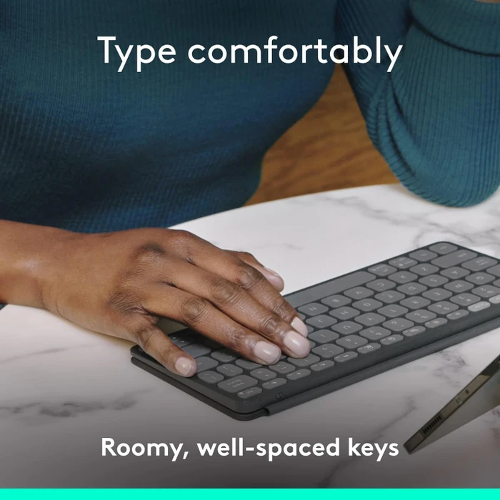 Logitech Keys-To-Go 2 für iPad, Grafit, Bluetooth, DE
