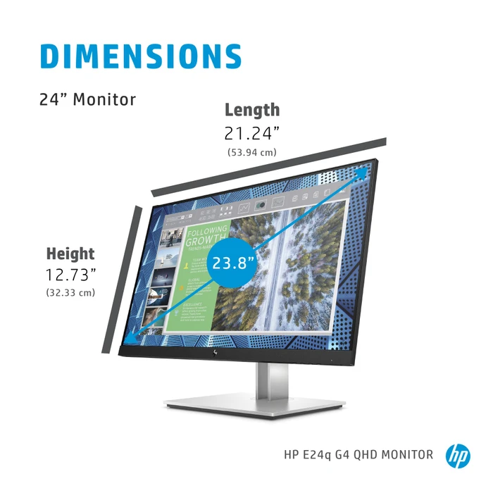 HP E24q G4, 23.8"