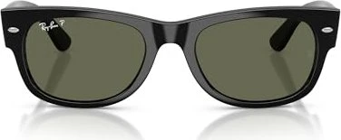 Ray-Ban RB0840S Mega Wayfarer poliert schwarz/grün