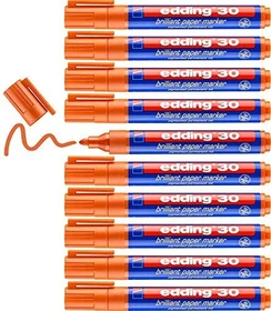 edding 30 Pigmentmarker orange, 10er-Pack