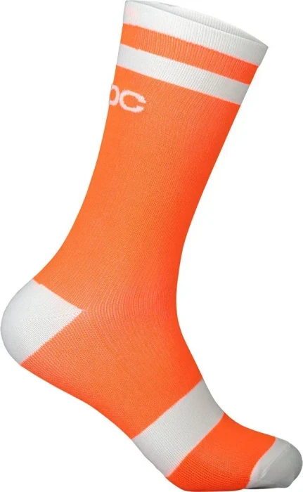 POC Lure MTB Fahrradsocken zink orange/hydrogen white