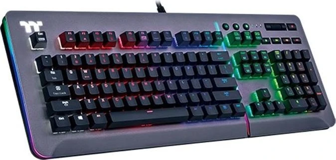Thermaltake Level 20 RGB Titanium Gaming Keyboard grau, MX SPEED RGB Silver, USB, US