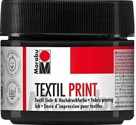 Marabu Print Textilfarbe, lampenschwarz, 100ml