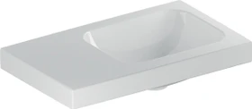 Geberit iCon Light Handwaschbecken 53cm mit Ablagefläche links, ohne Hahnloch, weiß