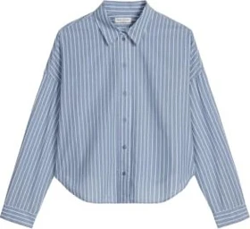 Marc O'Polo Loose Baumwoll-Chambray Hemd langarm medium blue (Damen)