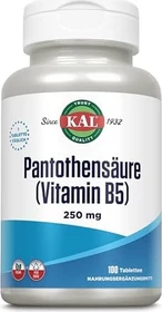 KAL Vitamin B5 250mg Pantothensäure Tabletten, 100 Stück