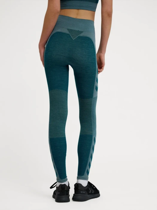 hummel CLEA Seamless Tight Hose lang dark sea (Damen)