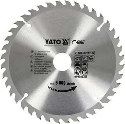 Yato YT-6067 HM Kreissägeblatt 40Z, 210x2.2x30mm, 1 Stück