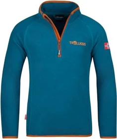 Trollkids Nordland Half Zip Pullover deep lagoon/cinnamon (Junior)
