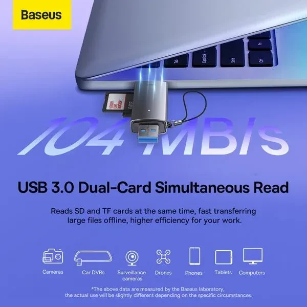 Baseus Lite Series Card Reader, USB-C/USB-A 3.0 [Stecker]
