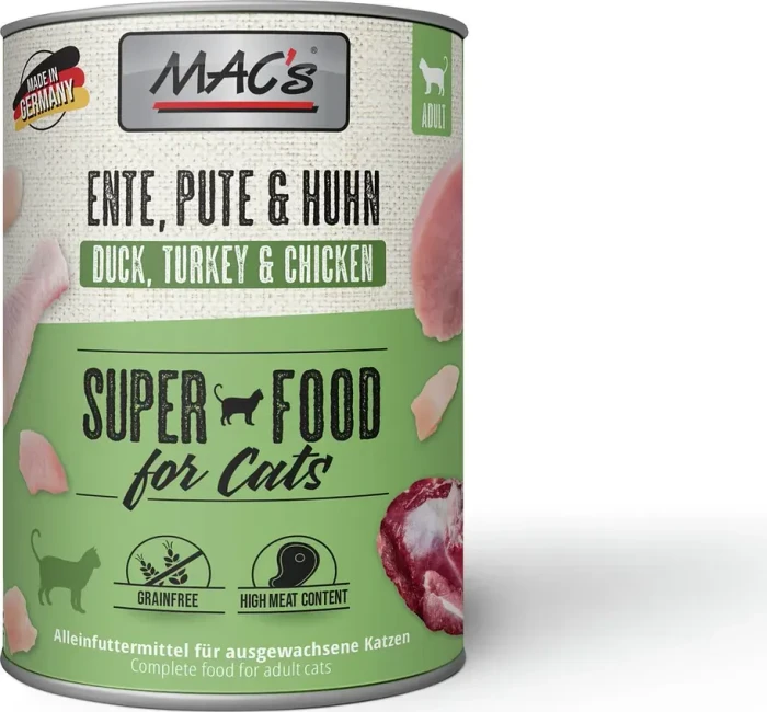 MAC's Cat Ente Pute und Huhn Adult, 9.60kg (12x 800g)