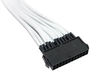 NZXT 24-Pin ATX Verlängerung 25cm, sleeved weiß