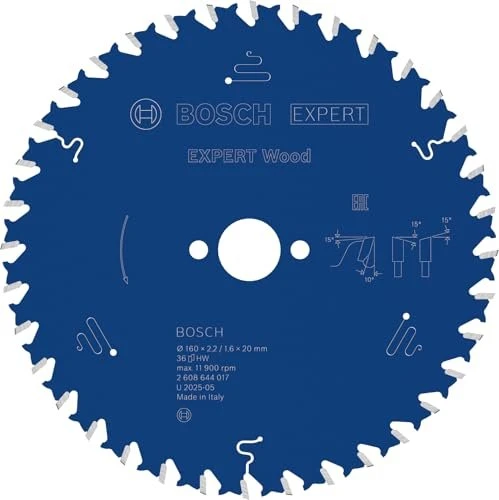 Bosch Professional Expert for Wood Kreissägeblatt 36Z, 160x1.6x20mm, 1 Stück