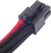 SilverStone PP07-IDE6BR, 6-Pin PCIe Verlängerung 250mm, sleeved schwarz/rot Vorschaubild
