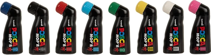 Uni-Ball POSCA MOP'R PCM-22 Acrylmarker sortiert, 8er-Set, Box