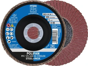 Pferd PFC 125 A 40 SG STEELOX POLIFAN Fächerschleifscheibe K40, 125x22.23mm, 10 Stück