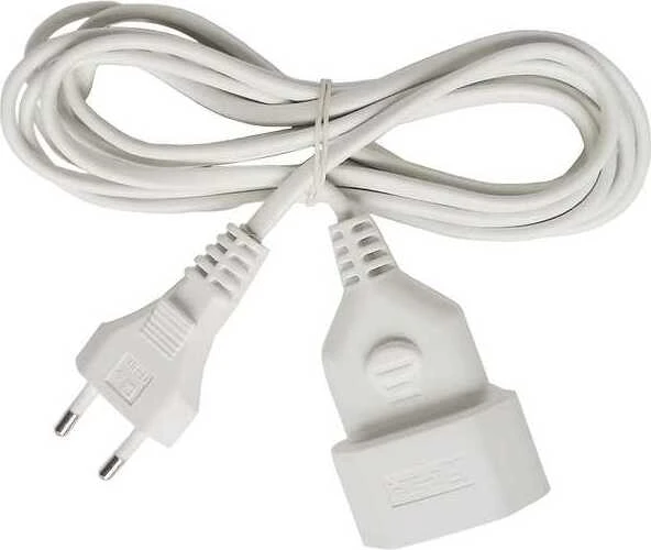 Brennenstuhl Verlängerungskabel IP20 weiß H03VVH2-F 2x0,75, Euro-Stecker, 3m