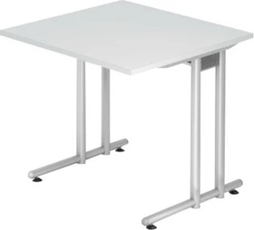 Hammerbacher Ergonomic N-Serie NS08/5 Schreibtisch 80x80cm grau/silber
