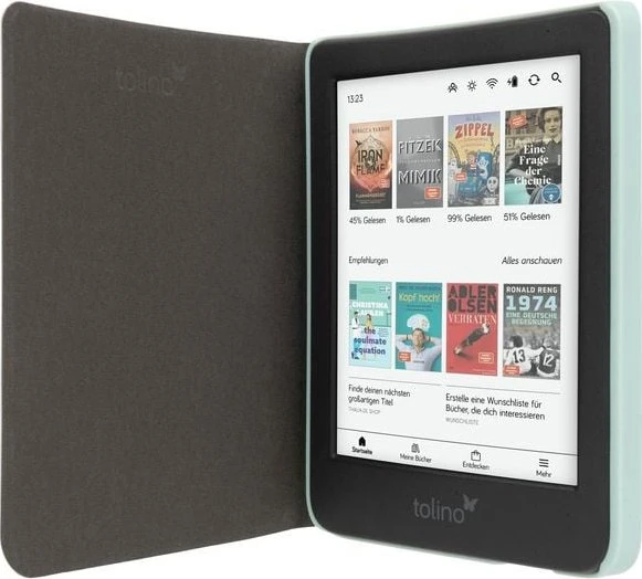 tolino shine Slim Cover, PU, light teal