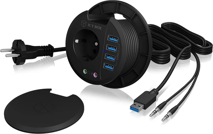 RaidSonic Icy Box IB-HUB1430 Tisch-Hub, 4x USB-A 3.0, USB-A 3.0 [Stecker]