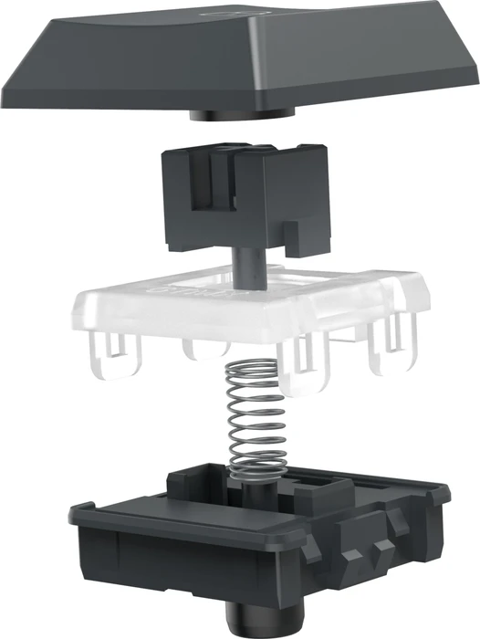 Hama WK-800 Multi-Device-Tastatur, grau/schwarz, LEDs weiß, GTMX Low Profile BLACK, USB/Bluetooth, DE