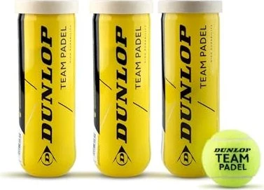 Dunlop Team Padel Tennisbälle, 3 Stück