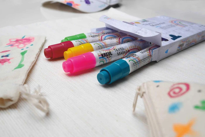 Kreul Textil Marker medium Junior 5 Farben, 5er-Set