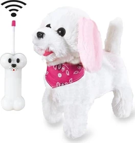 Jamara Trixi RC Plüschhund weiß/rosa
