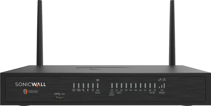 Dell SonicWALL TZ380W Wireless-AX Desktop Firewall, 8x RJ-45, 2x SFP+, Secure Upgrade Plus Advanced Edition ( 3 Jahre)
