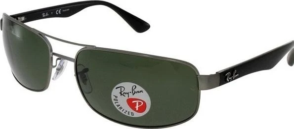 Ray-Ban RB3445 61mm gunmetal-black/polarized green