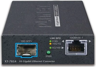 Planet XT-70x Series XT-705A Railmount 10G Media Converter, RJ-45, SFP+