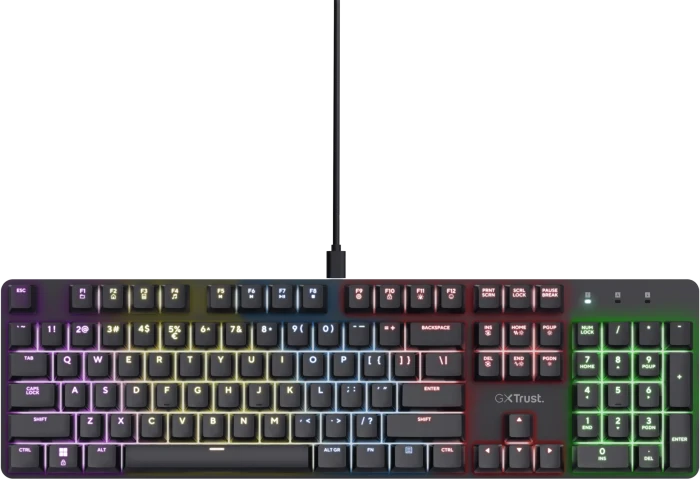 Trust Gaming GXT 871 Zora, LEDs RGB, Huano WHITE, USB, US