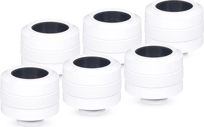 Alphacool Eiszapfen PRO Rohranschluss G1/4" auf 16mm, white, 6er-Pack