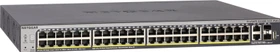 Netgear ProSAFE S3300 Rackmount Gigabit Smart Switch, 50x RJ-45, 2x SFP+, 390W PoE+ (S3300-52X-PoE+ / GS752TXP-100)
