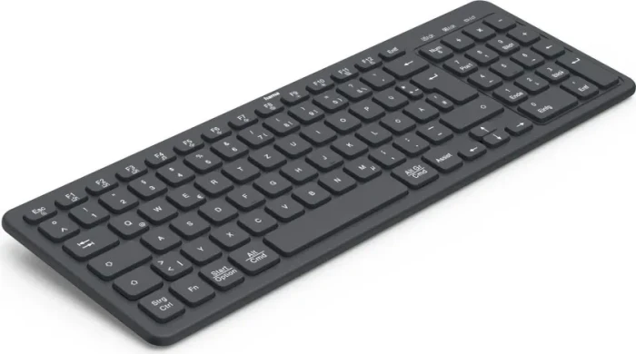 Hama WK-300 Funktastatur, schwarz, USB/Bluetooth, DE
