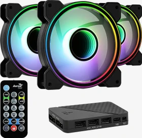 AeroCool Mirage 12 ARGB Pro, LED-Steuerung, Fernbedienung, 120mm, 3er-Pack