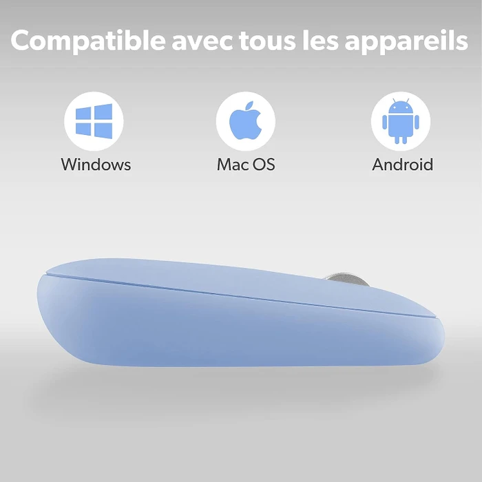 T'nB iClick color DUAL CONNECT Mouse blau, USB/Bluetooth