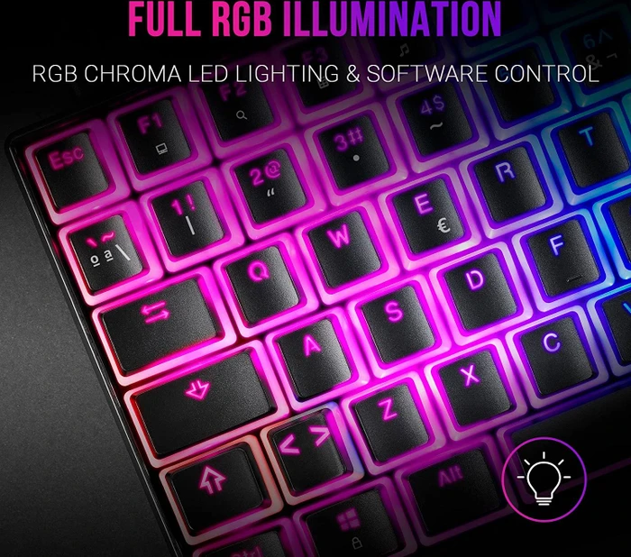 Mars Gaming MKULTRA, schwarz, LEDs RGB, Gaote Outemu SQ BLUE, USB, ES/US