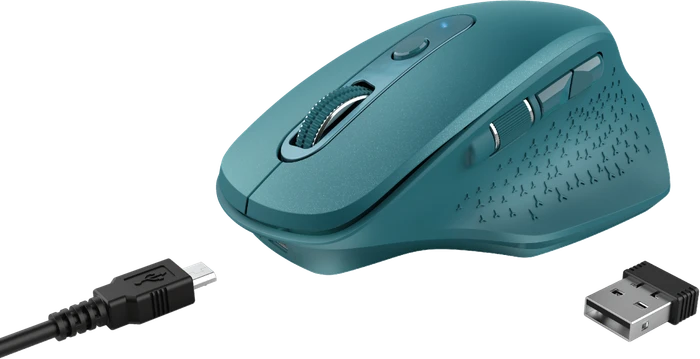 Trust Ozaa Rechargeable Wireless Mouse blau, USB
