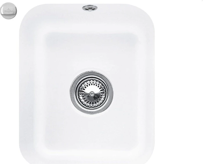 Villeroy & Boch Cisterna 45 Unterbau Becken mittig mit Ablauffernbedienung stone white