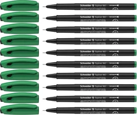 Schneider Topliner 967 Fineliner grün, 10er-Pack
