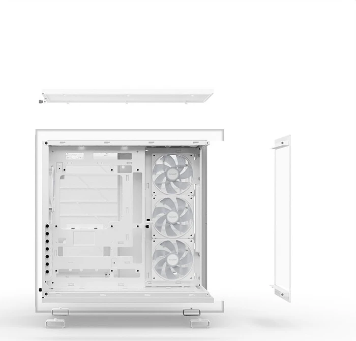 be quiet! Light Base 600 LX White, weiß, Glasfenster