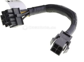 Akasa 4-Pin Buchse auf 4/8-Pin Stecker ATX Adapterkabel, 15cm (AK-CBPW10-15BK)