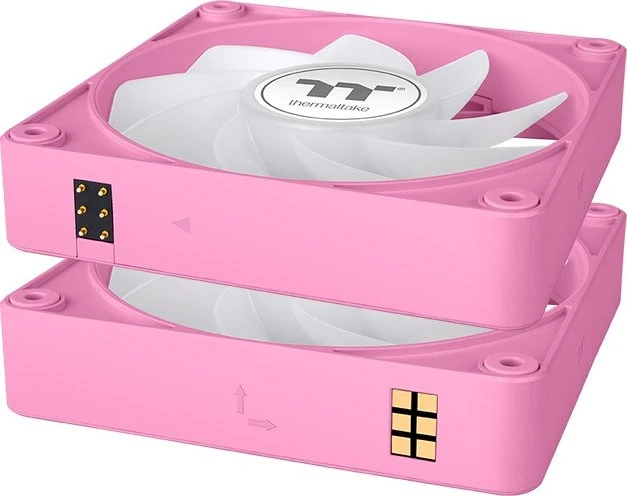 Thermaltake CT120 EX ARGB Sync Reverse Pink, rosa/weiß, 120mm, 3er-Pack